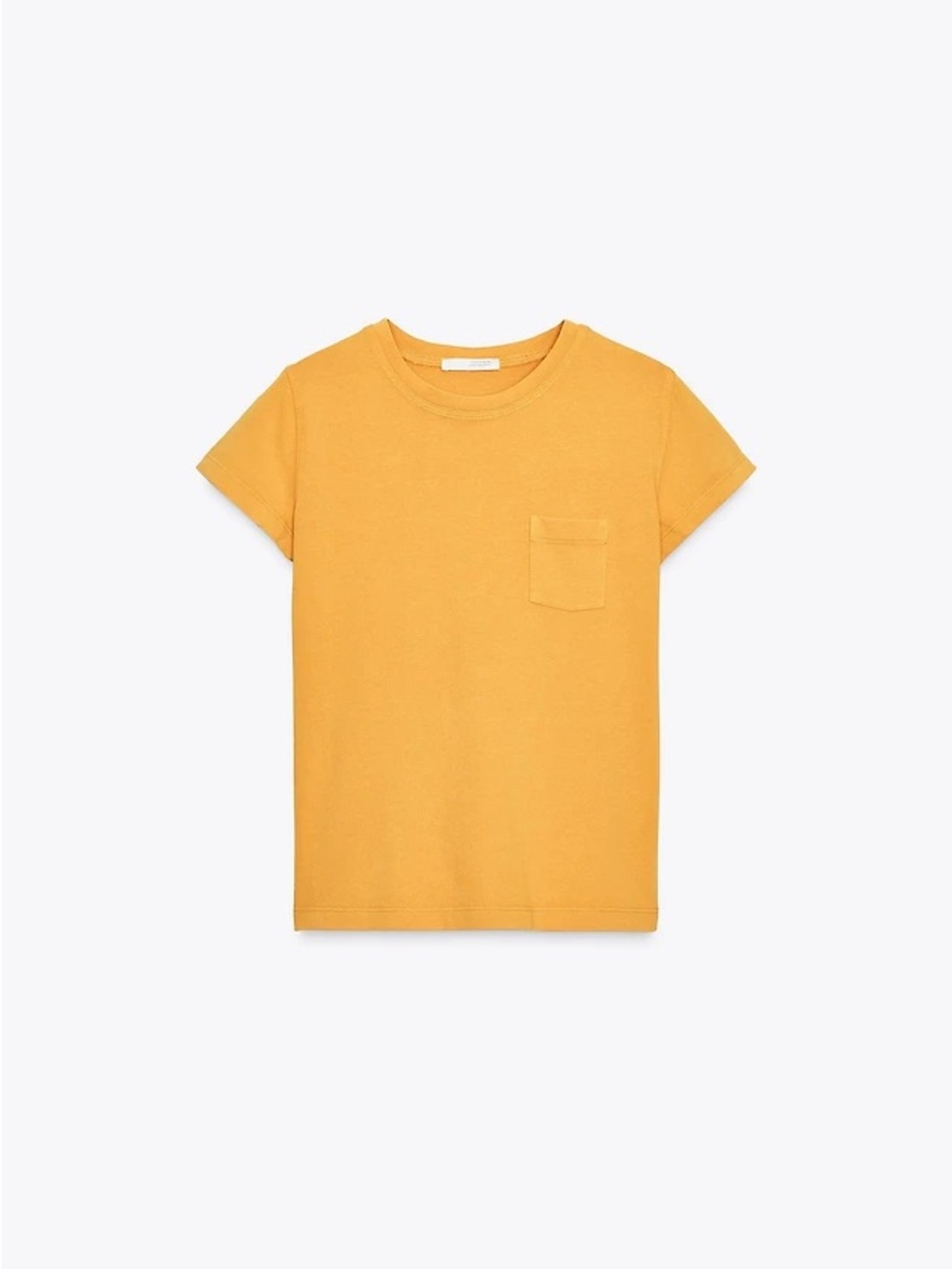 Zara Yellow Short Sleeve Pocket Tee